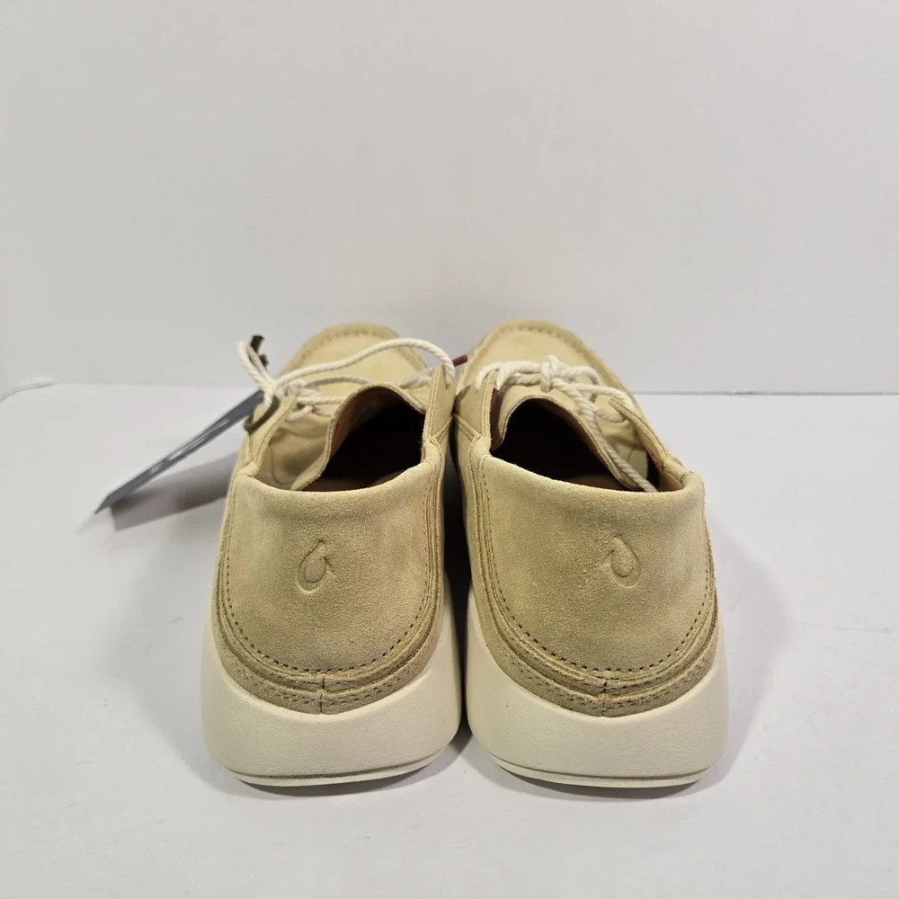 OluKai Ka'a Driver Suede Leather Loafer Shoes Golden Sand Slip On Mens Size 8.5